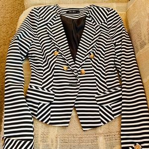 B&W Striped Blazer